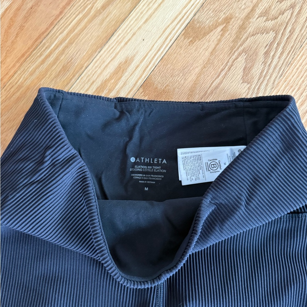 Athleta Elation Rib Black High-Waist Leggings - Picture 5 of 5